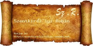 Szentkirályi Robin névjegykártya